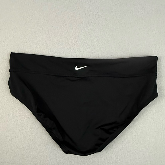 Nike Swim Bottoms Women's Large Swimwear Lowrise Logo Swoosh Black - Picture 1 of 8